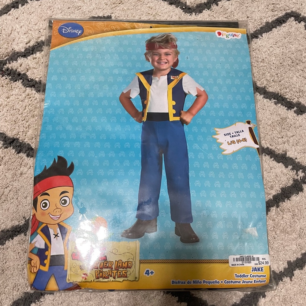Jake the neverlands pirate kids Costume